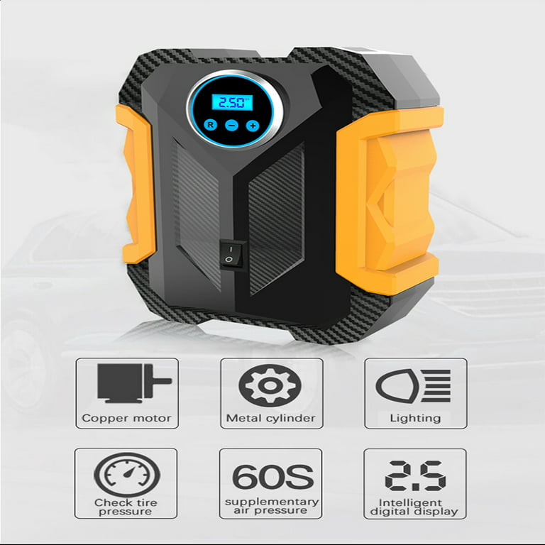 Kabuda Tire Inflator, 150Psi Portable Air Pump for Tire with LED - Perfect  for Cars, Bikes, Balls, and Motorcycles. 