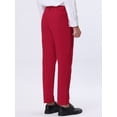 thumbnail image 3 of INSPIRE CHIC Pantalon Habillé Rouge pour Homme Coupe Droite Couleur Unie devant Plat Pantalon Chino 30, 3 of 5