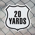 thumbnail image 5 of 20 Yards Golf Course Running Race 5k Marathon Distance Marker 6 inch X 6 inch Shield Shaped Commercial Grade Plastic Sign Weather Resistant Made in the USA, 5 of 6