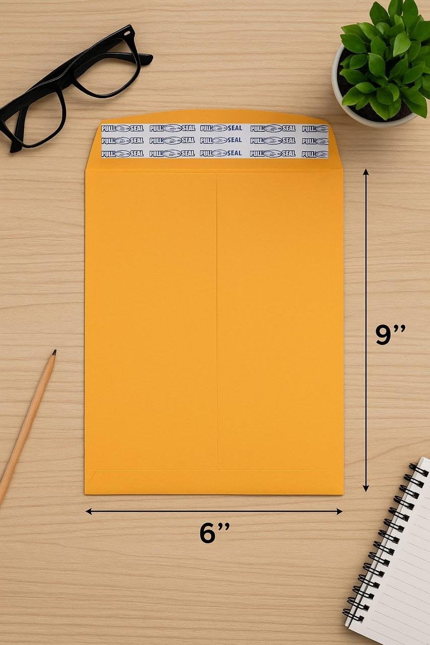 500 - Pack 6"x9" Kraft Catalog Mailing Envelopes Mailers Peel Self Seal