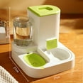 thumbnail image 3 of Comedero automático para gatos, tazón de comida para mascotas, bebedero de gran capacidad de 1 L, comedero de 2,2 L. Verde, 3 of 9
