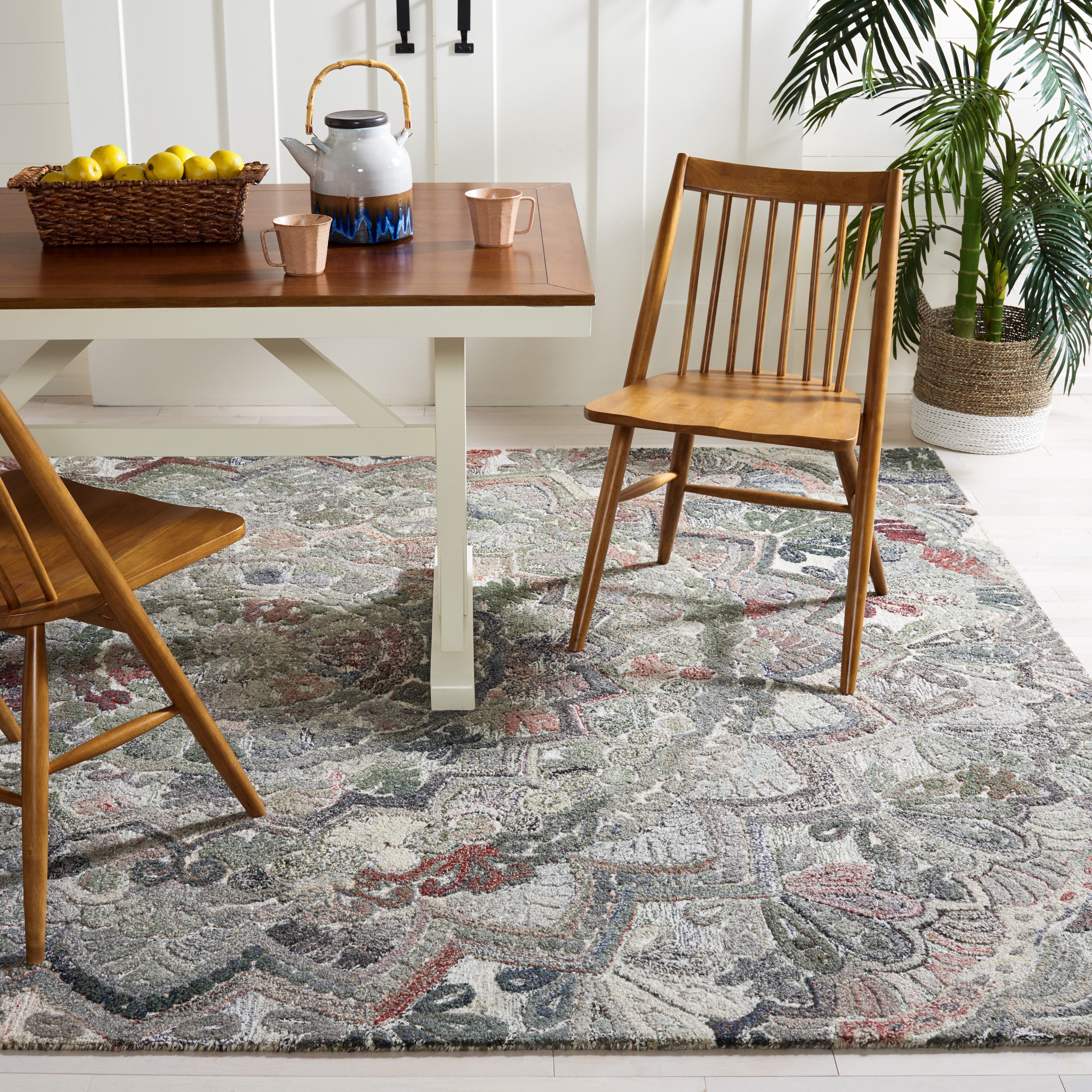 SAFAVIEH Marquee Georgiana Floral Area Rug, Grey/Multi, 12' x 12' Square