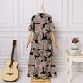 thumbnail image 4 of ZANZEA Womens Dresses Short Sleeved Vintage Floral Printed Maxi Dress, 4 of 4