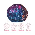 thumbnail image 5 of Kdxio Heart Confetti on Glitter Print Shower Cap for Women,Elastic and Reusable,Double Waterproof Layers Bathing Hat, 5 of 6