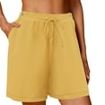 thumbnail image 1 of TNDBKQWR Shorts Mi-Hauts pour Femmes Shorts de Randonnée pour Femmes Shorts de Gym Shorts d'Entraînement pour Femmes Shorts Longs pour Femmes pour l'Été Soldes (Jaune, TG), 1 of 4