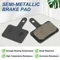 thumbnail image 4 of 4set Disc Brake Pad 1.22" x 1.38" Semi-Metallic Resin Bike Brake Pads with Spring and Pin for BB7 M355 M446 M640 Mountain Road Bikes, Black, 4 of 7