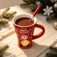 thumbnail image 4 of Chocolate Melting Cup,3PC Ceramic Chocolate Fondue Mug,Personal Chocolate & Cheese Melt Mugs,Heat Resistant Ceramic Fondue Tumbler,Mini Tea Light Fondue Pot for Date Night,Birthday,Dessert Dips, 4 of 4