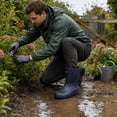 thumbnail image 4 of Rain Boots for Men, Non-Slip Waterproof Rubber Boots Outdoor Garden Mid Calf Muck Work Shoes Rainboots for Fishing Climbing, Size 8, 4 of 12
