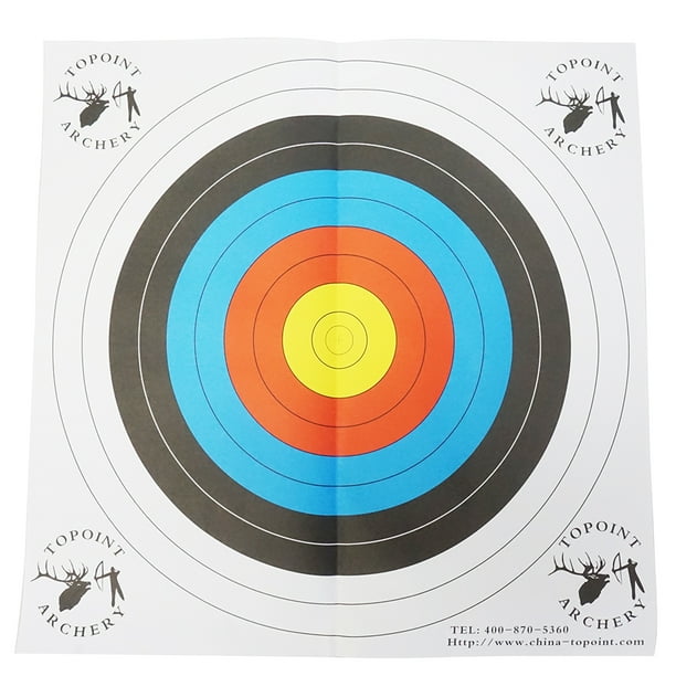 Safari Choice Bullseye & Gun Paper Target 25" x 25" (60cm), 5 Pack