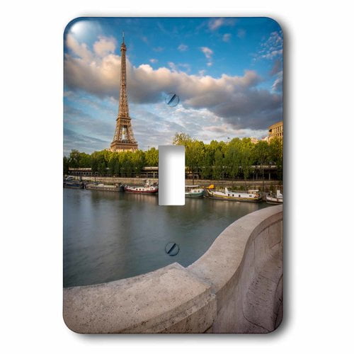 3drose Setting Sunlight On Eiffel Tower And River Seine Paris France Socket Plate Walmart Com Walmart Com