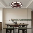 thumbnail image 4 of 36W Caged Low Profile Ceiling Fans with Light, Flush Mount Farmhouse Fandelier W/ Remote Control for Home, 4 of 24