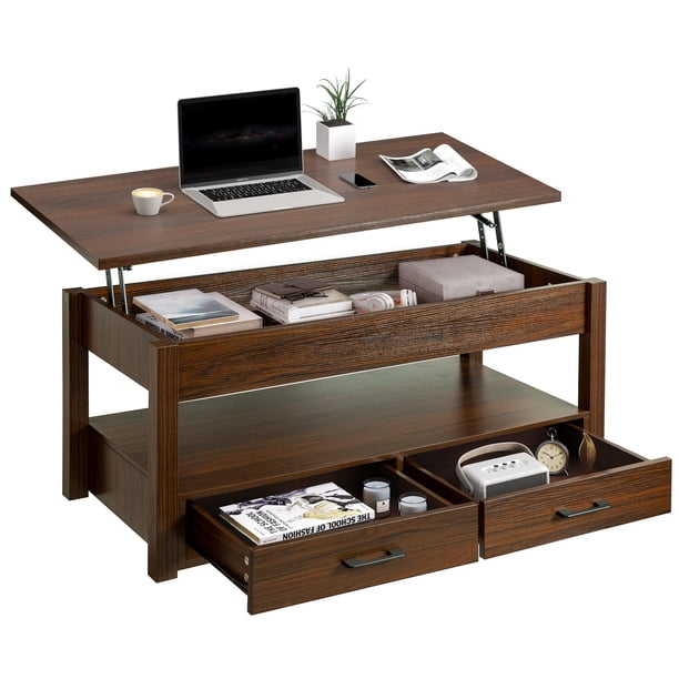 FABATO Coffee Table, Lift Top Coffee Table with Storage Drawers and ...