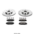 thumbnail image 3 of Power Stop K3054 Brake Kit 1-Click Brake Kit Carbon Fiber Ceramic Brake Pads; 11.65 Inch Silver Zinc Plated Cross-Drilled And Slotted Rotor; With Rotor/ Brake Pad/ Hardware, 3 of 3