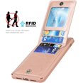 thumbnail image 2 of for iPhone XR Wallet Case with RFID Blocking Card Holder,6 Card Slots PU Leather Magnetic Buttons Portrait Stand Wrist Strap Case for iPhone XR 6.1 Inch,Macaron Rosegold, 2 of 15