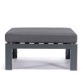 thumbnail image 4 of LeisureMod Chelsea Outdoor Patio Black Aluminum Ottomans With Black Cushions Set Of 2, 4 of 6