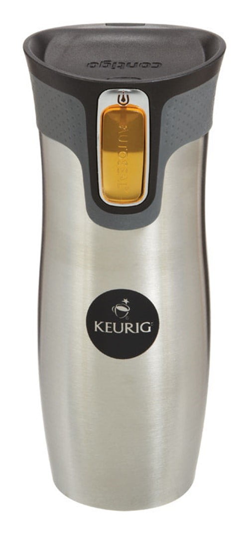 KEURIG STAINLESS STEEL TUMBLER 14 oz FACETED Travel Mug Ruby Red