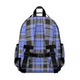 thumbnail image 3 of Blue and Black Checkered Pattern Backpack for School, Cute School Bag with Adjustable Shoulder Straps and Padded Back, 15.25"x11.5"x5.25", 3 of 5
