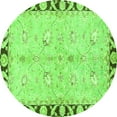thumbnail image 1 of Ahgly Company Indoor Round Oriental Green Traditional Area Rugs, 7' Round, 1 of 4
