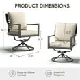 thumbnail image 4 of POCASSY Patio Swivel Chairs Dining Chairs Set of 2, Heavy Duty Swivel Dining Chairs with Beige Tied Cushion, High Back Metal Dining Chairs, 4 of 9