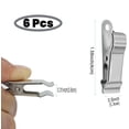 thumbnail image 3 of LQQBOX 6 Pieces of Metal Mini Clip Spring Clip Crocodile Clip Tiny Clip Strong Suitable for Wire, Paper, Crafts, DIY Decoration Mini Clip Silvery, 3 of 7