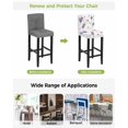 thumbnail image 3 of Red Purple Diamond Bar Stool Covers Set of 4, Modern Geometric Middle Century Retro Stretch Washable Bar Chair Covers with Backs, Removable Pub Counter Height Chair Cover for Kitchen Dining Room Cafe, 3 of 7