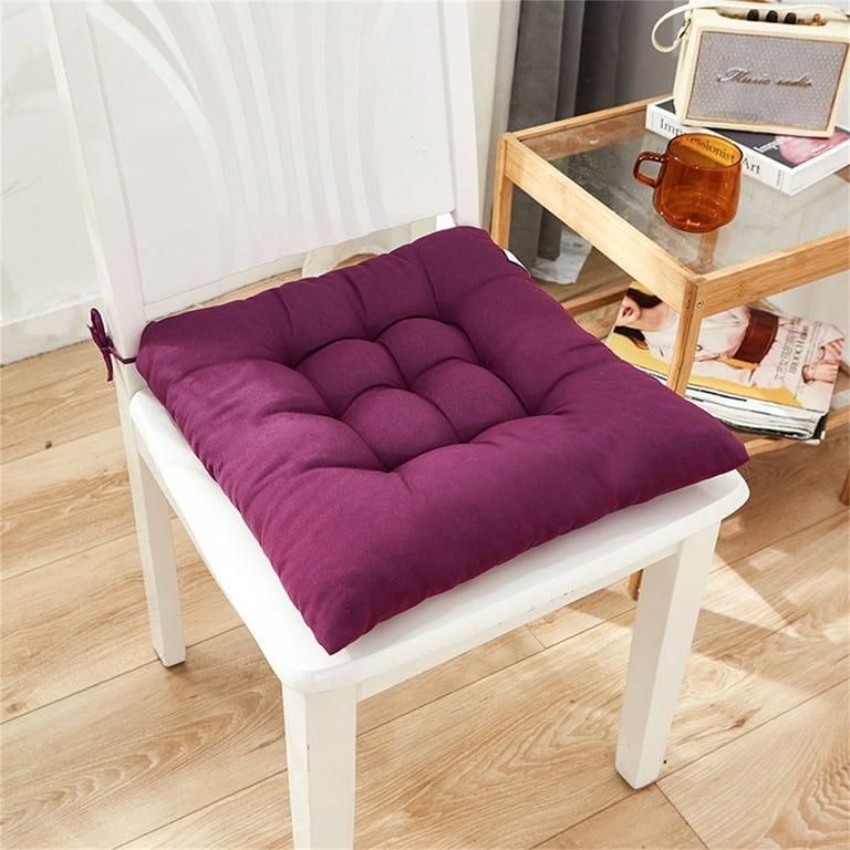 TKing Fashion Chair Cushion Round Cotton Upholstery Soft Padded Cushion Pad  Office Home Or Car for Home Decor - Purple