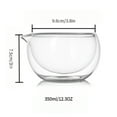 thumbnail image 6 of Heat-Resistant Transparent Double-Wall Insulated Glass Bowl Home Kitchen Tableware Fruit Salad Bowl Baking Bowl Microwave-Safe Tea Bowl Milk & Fruit Salad Serving Bowl, 6 of 6