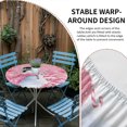 thumbnail image 4 of Round Fitted Tablecloth with Elastic Edge, Pink Christmas Waterproof Table Cloth Table Cover for 45"-54" Tables, Snowman Xmas Tree Ball Gifts Winter Tablecloths for Dining Picnic Party Outdoor, 4 of 9