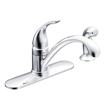 Wetherly Moen Wetherly One Handle High Arc Kitchen Faucet with Deck Mount Side ...