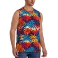 thumbnail image 2 of Fotbe Men's Colorful Hawaii Palms Print Men's Sleeveless Muscle Tank Tops Casual T-Shirts for Gym Workout Beach-X-Large, 2 of 8