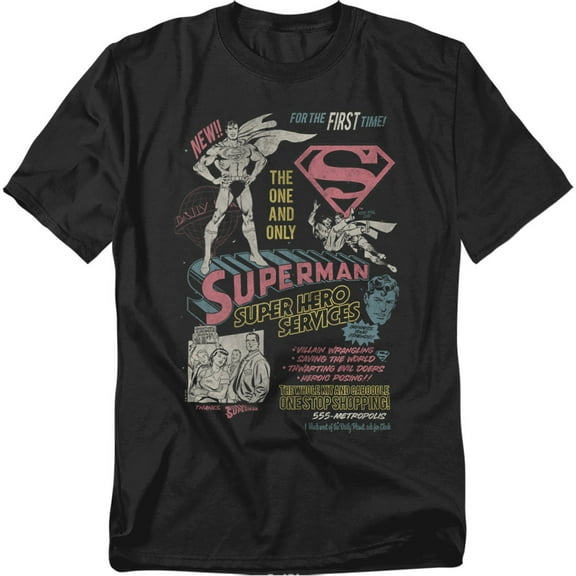 Superman T-Shirt Superhero Services Unisex Graphic Tee for Men & Women