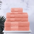 thumbnail image 2 of Superior Larissa 6-Piece Cotton Embroidered Towel Set, Coral, 2 of 7