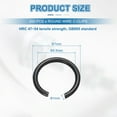 thumbnail image 2 of 200 Pack6mm Round Wire C-Clips, Internal Retaining Ring Circlip, Black, 2 of 6
