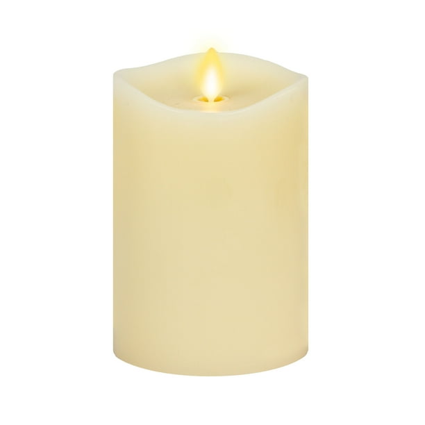 Matchless by Luminara Ivory Flameless Candle Pillar Melted Top