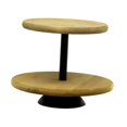 thumbnail image 1 of Soporte de madera para tartas, expositor de postres, expositor de alimentos, plato para tartas y cupcakes Doble capa de 25 cm, 1 of 9