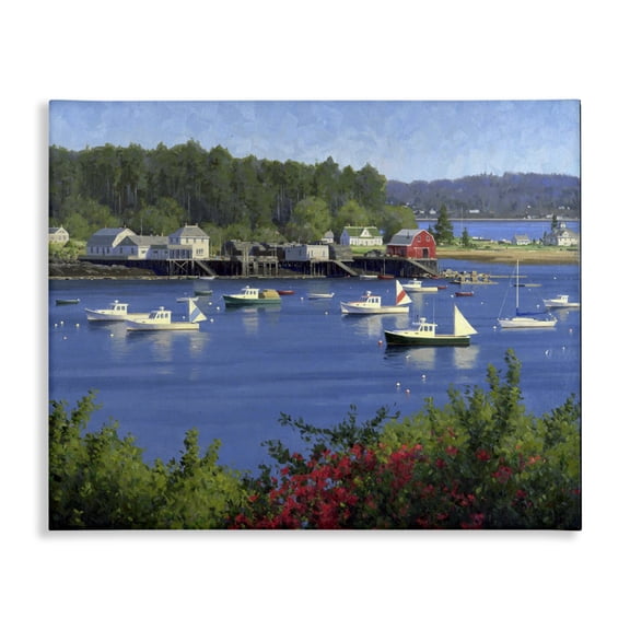 Stupell Industries Coastal Summer Harbor Inlet Canvas Art, 20 x 16, by Jimmy Dyer