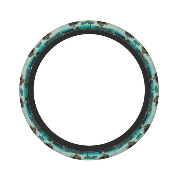 Naloa Desert Monkeys Drive Elastic Steering Wheel Cover, Auto Steering Wheel Cover – 15 Inch, Fit Suvs,Vans Cars,Trucks