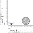 thumbnail image 3 of Gem Stone King 0.74 Ct Round Purple Amethyst White Diamond 10K White Gold Ring, 3 of 3