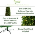 thumbnail image 3 of Nearly Natural Clear Prelit LED Decorated Slim Pine Artificial Christmas Tree, 11', 3 of 12