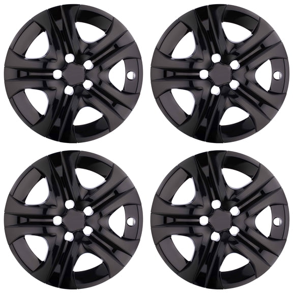 HubStar Hubcap Replacement for Toyota Rav4 2015-2018, 17-inch Wheel Cover, Gloss Black, Set of 4