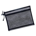 thumbnail image 1 of Feltree Transparent Double-layer Mesh File Bag Information Bag Zipper Student Test Paper Storage Bag Pen Bag Information Bag, 1 of 6