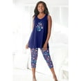 thumbnail image 5 of Dreams & Co. Plus Size Scoopneck Tank & Capri Legging PJ Set, 5 of 6