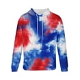 thumbnail image 4 of Sudadera con capucha para hombre, estilo casual, con cuello redondo, estampado, manga larga, blusa de poliéster, 4 of 5
