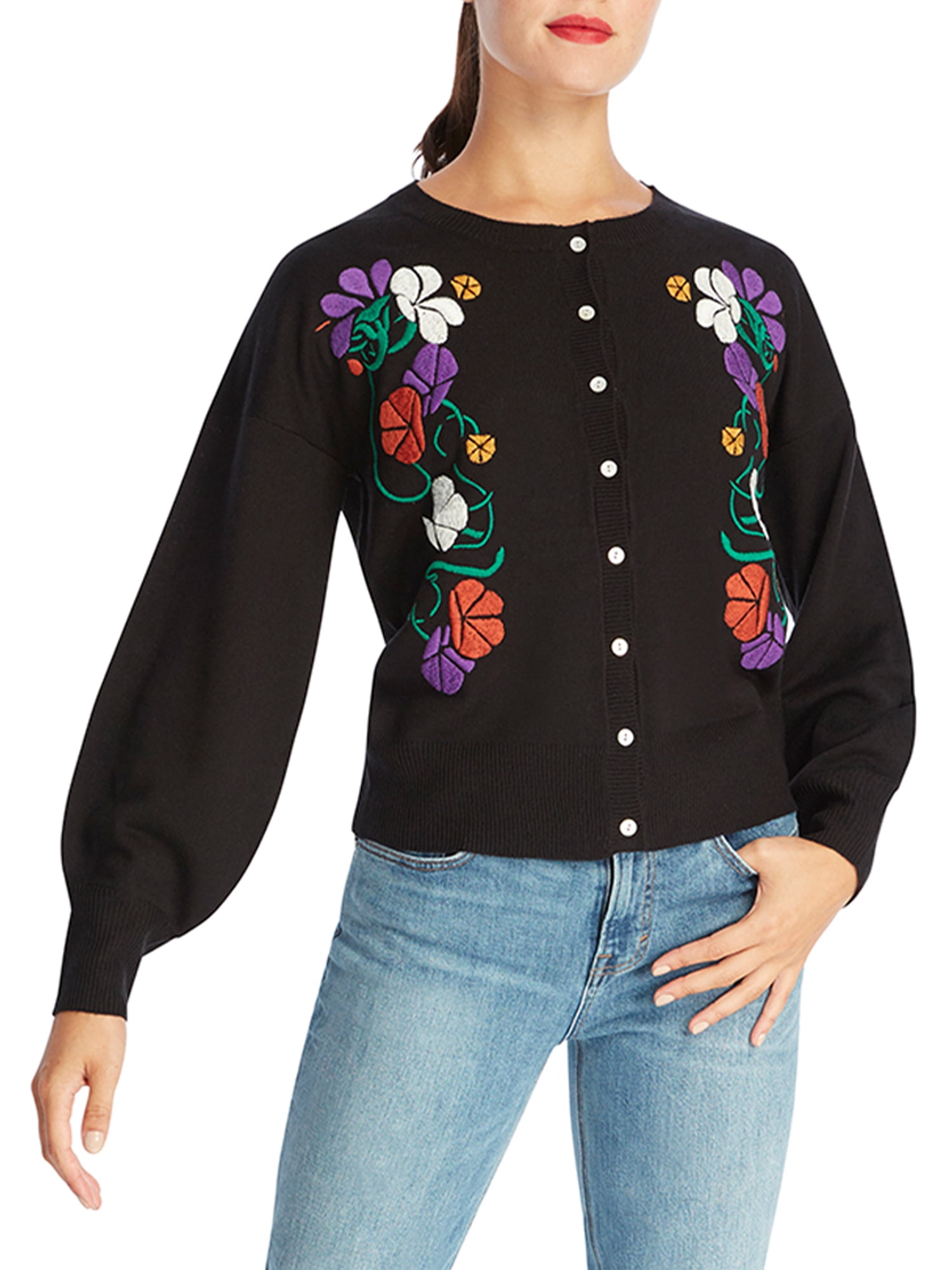 Heather B Womens Floral Embroidered 
