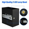 thumbnail image 3 of Qjuhung Modern LED 2-Light Wall Sconce with Warm White Light, Black Wall Mounted Lighting Fixtures, 3 of 5