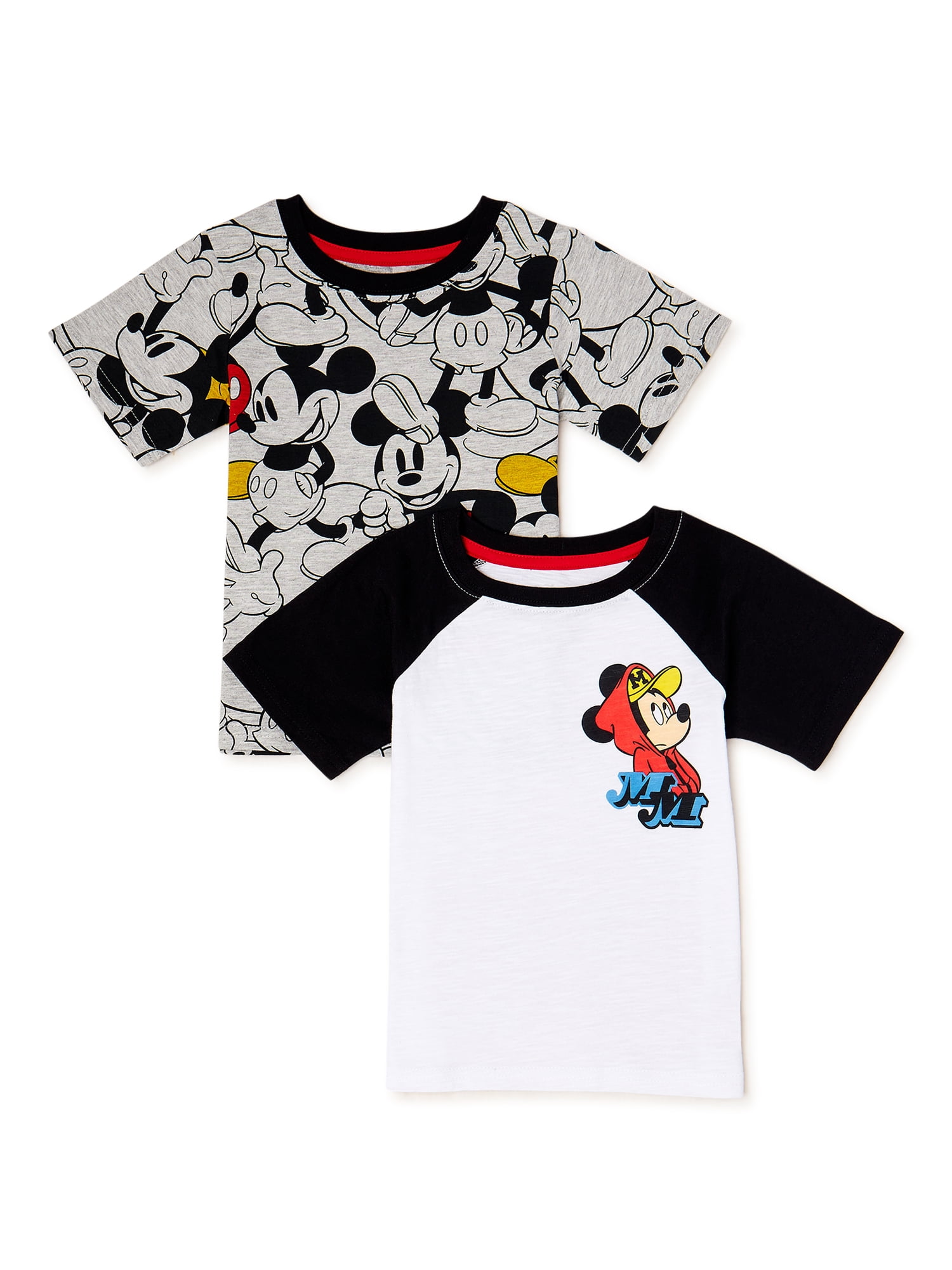 Mickey Cartoon Print 6 Month To 6 Year Babies High Quality T-shirt Set