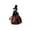 Brown, variant on EDHITNR Whimsical Witch with Broom Apron, Festive Kitchen Decorative Pendant for Cooking Party Decor, Stain Resistant Fabric Holiday Ornament for Home Celebration