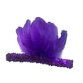 thumbnail image 3 of Diadema de plumas, tocado decorativo de plumas para actuaciones escénicas de Halloween Púrpura, 3 of 9