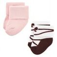 thumbnail image 4 of Hudson Baby Infant Girl Cotton Rich Newborn and Terry Socks, Ballet 12-Pack, 6-12 Months, 4 of 8