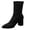 Black Boots for Women, variant on Suede Square Heel Pointed Toe Sock Boots Women Stretch Upper Elegant Evening Booties Black 39